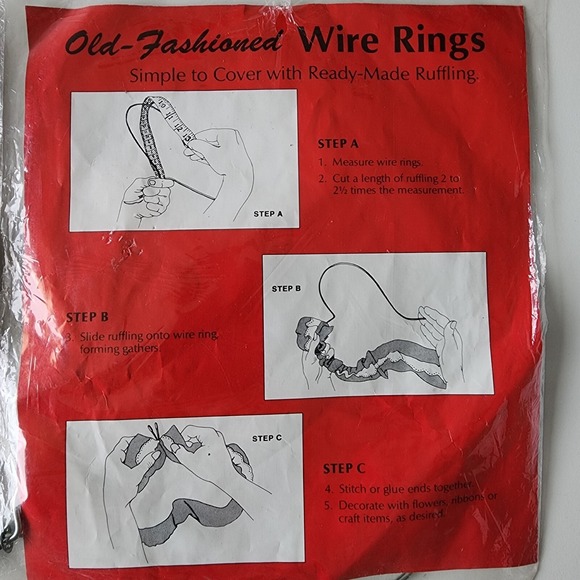 VTG Wire Forms Lot of 5 Shapes Stocking Snowman Ruffling Crafts Wreath Metal NEW - Picture 8 of 16